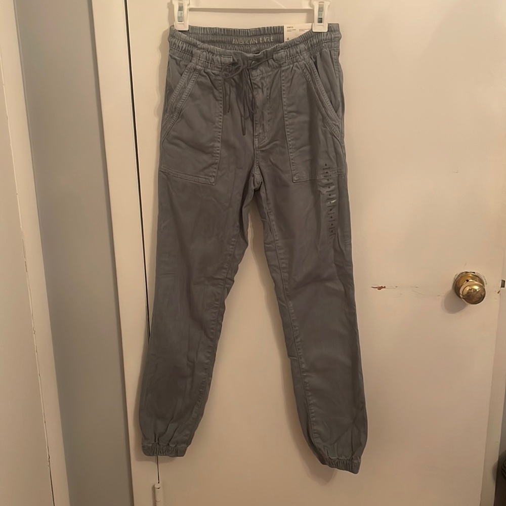 American Eagle Gray\Blue Jegging Joggers